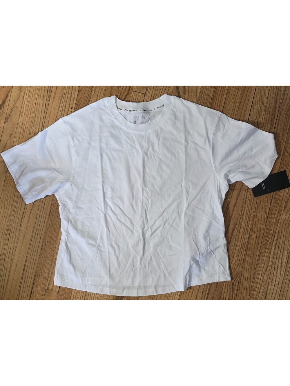 Mens S Fabletics 100% Cotton Boxy Tee - Classic White